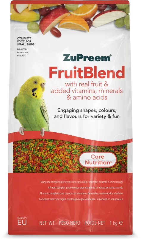 ZuPreem FruitBlend Small 1 kg – vaisinės granulės mažoms papūgoms