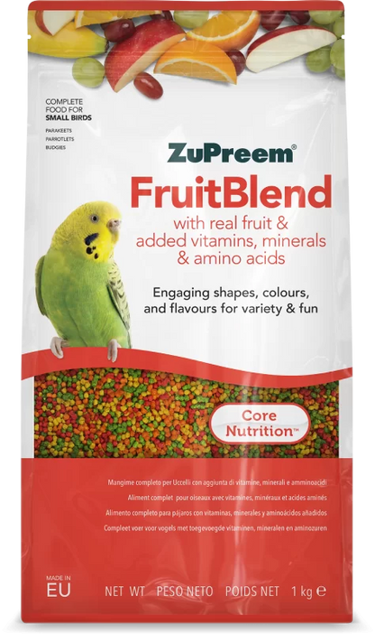 ZuPreem FruitBlend Small 1 kg – vaisinės granulės mažoms papūgoms