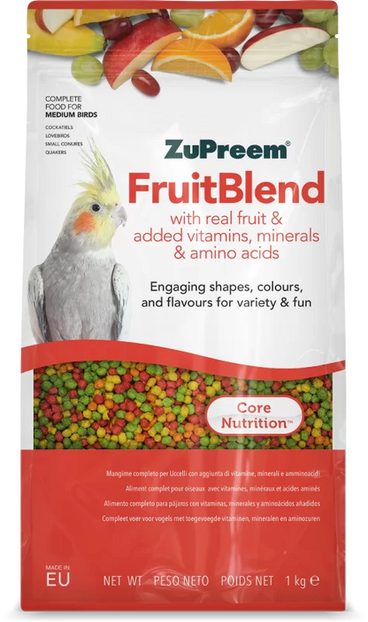 ZuPreem FruitBlend Medium 1 kg – vaisinės granulės vidutinėms papūgoms