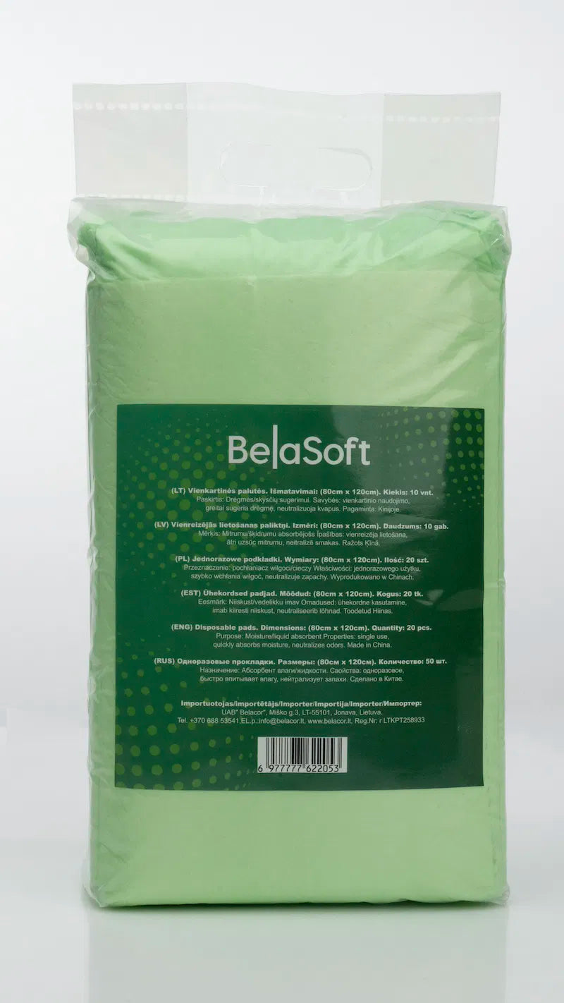 Vienkartinės palutės BelaSoft universal XXL, 120x80 cm, 10 vnt