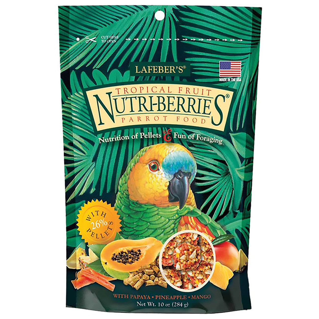Lafeber Nutri-Berries maistas papūgoms (tropinių vaisių)
