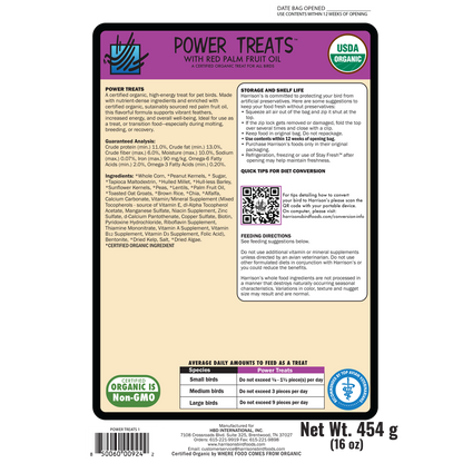 Harrison's Power Treats 0.45 kg – ekologiški skanėstai ir papildomas maistas papūgoms