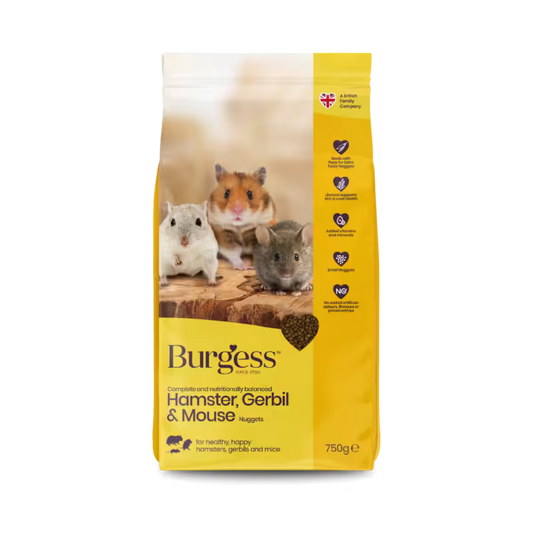 Burgess maistas žiurkėnams, smiltpelėms ir pelėms, 750 g