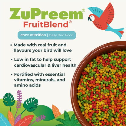 ZuPreem FruitBlend Small 1 kg – vaisinės granulės mažoms papūgoms