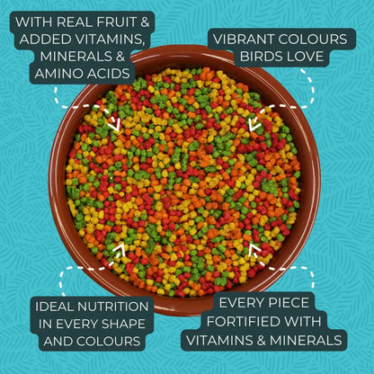 ZuPreem FruitBlend Small 1 kg – vaisinės granulės mažoms papūgoms