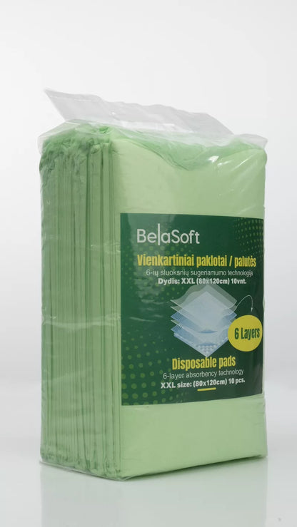 Vienkartinės palutės BelaSoft universal XXL, 120x80 cm, 10 vnt