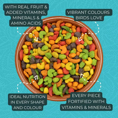 ZuPreem FruitBlend Medium & Medium Large 1.5 kg – vaisinės granulės vidutinėms ir didelėms papūgoms