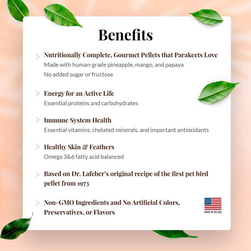 Lafeber tropinis granuliuotas maistas - vidutinėms papūgoms, 567 g